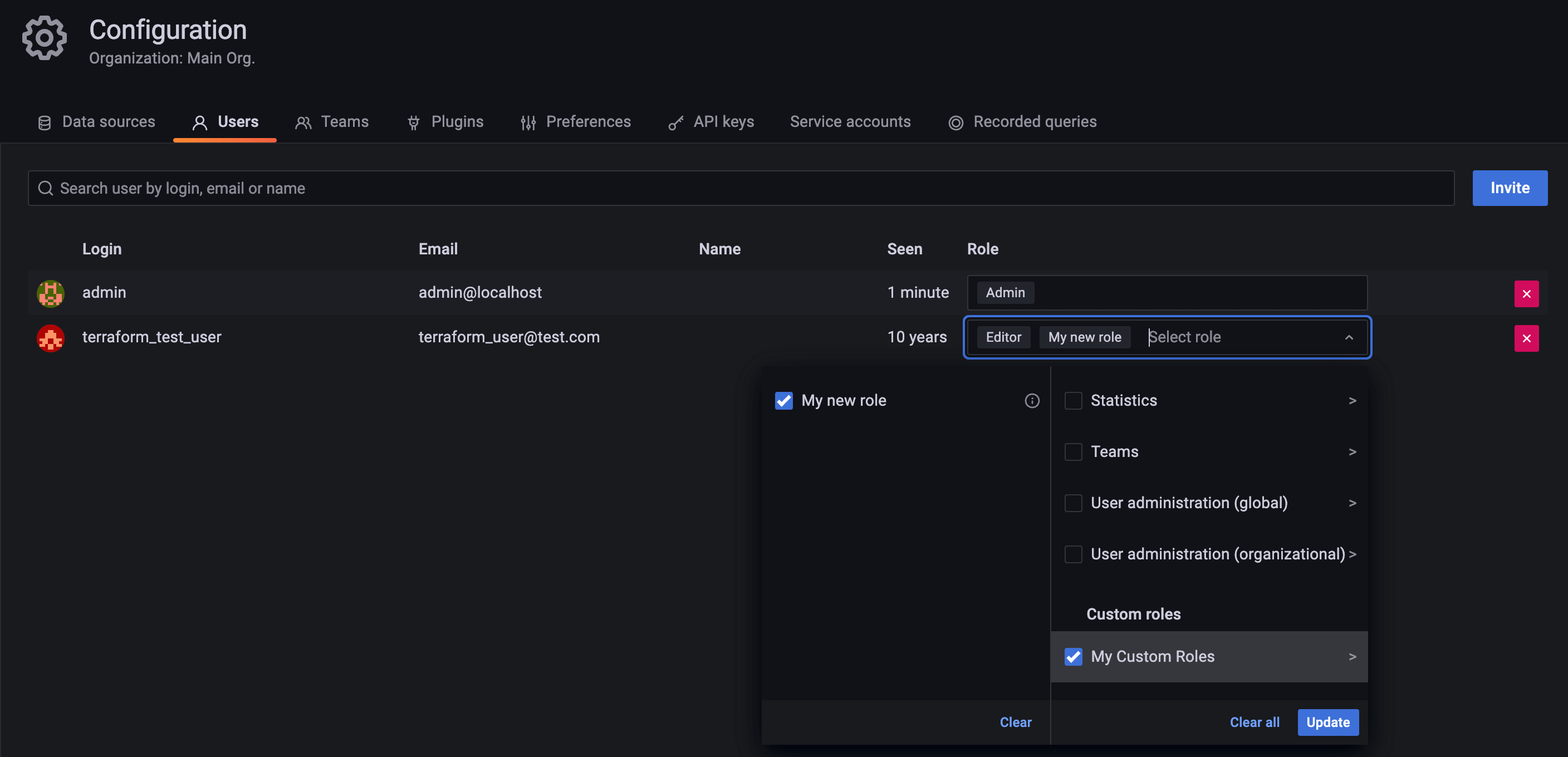 User Role Assignment